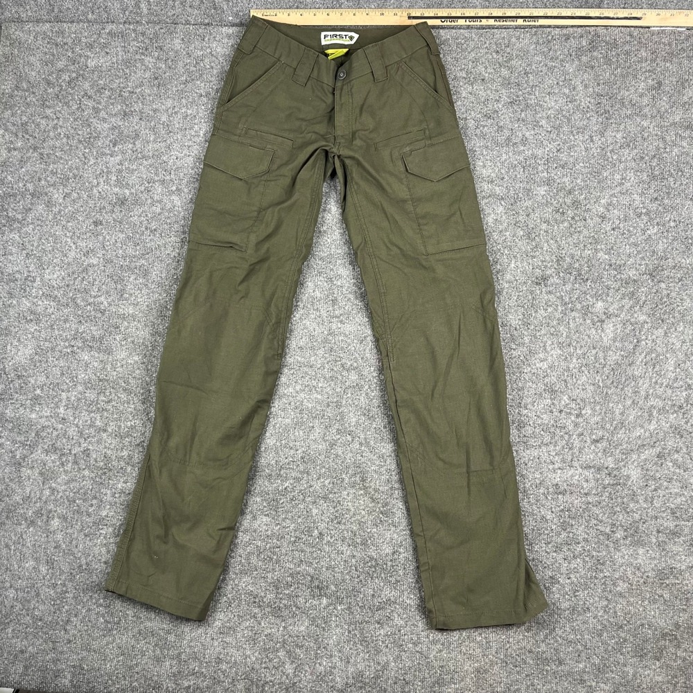 First Tactical Pants Womens Size 6 Tall Olive Green Cargo Ripstop Utility Work